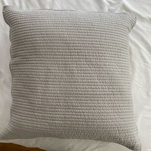 Pair of Euro shams 26”x26” - silver / gray blue